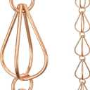 Monarch Rain Chains Pure Copper Teardrop Rain Chains for Gutters 8.5 ft Decorative Rainchain Outdoor Durable Heavy Duty Gutter Chain Downspout Replacement, Modern Rainchains for Outside