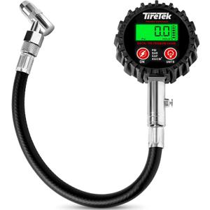 Digital Tire Pressure Gauge (200 PSI) - Heavy Duty Tire Gauge (Stainless Steel) - MotCertified ANSI - Air Gauge Tire Pressure - Easy to Read
