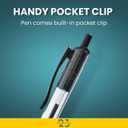 Always23 Ballpoint Pens, Comfort Grip Ballpoint Pen, Comfort Grip & Smooth Writing, Black Ink, 1mm 12 Pack