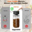 Electric Mason Jar Vacuum Sealer, Upgraded Handheld Vacuum Sealer Kit for Food Storage, Cordless Jar Sealer for Wide & Regular Mouth Jars, Bags, Containers