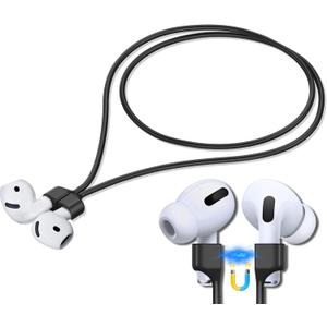 Inesore Magnetic Airpod Pro Strap, AirPodStrap AirPod Lanyard (1 Pack, F-black)