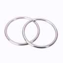 2 Pcs Metal O Rings 6 Inch Heavy Duty 304 Stainless Steel Welded O Ring Multi-Purpose O-Ring for Macrame, DIY Crafts, Hardware, Bags, Camping Belt, Dog Leashes, Keychain, Purse.