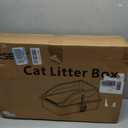 Stainless Steel Cat Litter Box, Extra Large XL Odor Free Metal Litter Box with High Sides Lid, Open Top Litter Pan Include Scoop Easy Cleaning Kitty Cat Box Anti-Urine Leakage, Non-Sticky