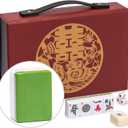 Yellow Mountain Imports Chinese Mahjong Set  Rouge Oasis  146 Small Tiles for Chinese-Style Play []