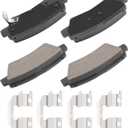 Blue Ceramic Disc Brake Pad Set - Compatible With Select Hyundai Azera Elantra Sonata Kia Amanti Optima Soul REAR HZ1544