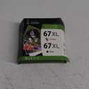 67XL Printer Ink Compatible for HP 67XL Ink Cartridges Black Color Combo Pack Compatible for HP Ink 67 Fit for DeskJet 2700e 2700 2855e 2827e 2755e 2755 4155e 4255e for Envy 6000 6055e 6400 Printer