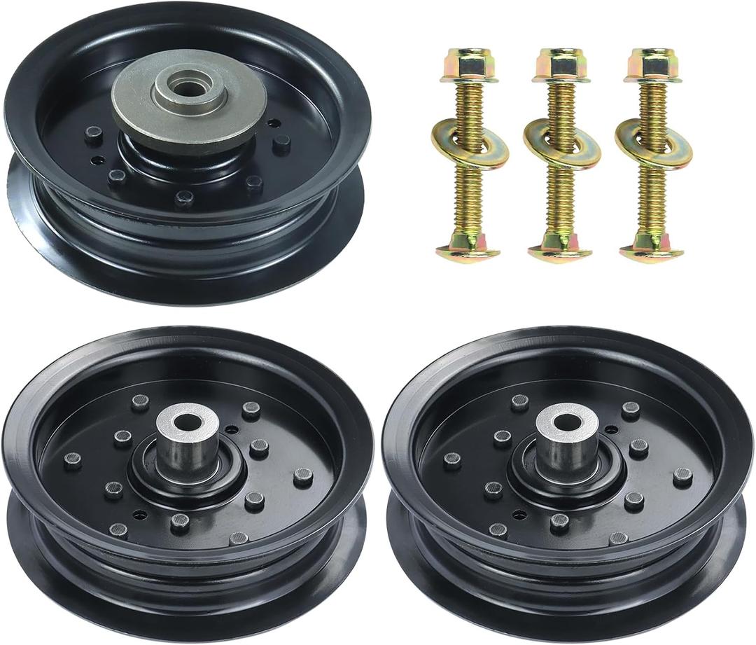 2 Pack 532196104 Husqvarna Idler Pulley with 532196106 Husqvarna Idler Pulley Replaces 532197379 532197380 196106 197379 for Z254 Z254F RZ5424 YTH24V48 LGT2654 RZ5426 MZ54 YTH24V54 Tractors