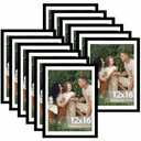 JCJMY 12 Pack 12x16 Picture Frame with 11x14 Mat, Display 11x14 with Mat or 12x16 Without Mat, 12 by 16 Frames Bulk Set of 12 Collage Gallery Wall Decor Photo Frames Set for Wall,Black 