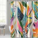 ALALAL Abstract Art Shower Curtains for Bathroom, Polyester Fabric Shower Curtain Sets with 12 Hooks, Waterproof Modern Bathroom Decor Curtain, Machine Washable,72x72 Inch