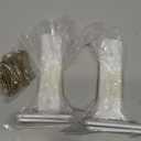 4 Pack - 6 inch White Hidden L Shelf Bracket (1/5 Inch Thicked) Iron Floating Shelf Brackets Rustic Industrial Metal Brackets for Shelf Support