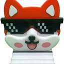 TXW Multipurpose Holder Stand adapted for Eyeglass & mobile Phone & Pencil ,Akita dog Glasses Holder Stands for Home Office Desk Decor Accessories,Funny Decorative Gifts (Red)