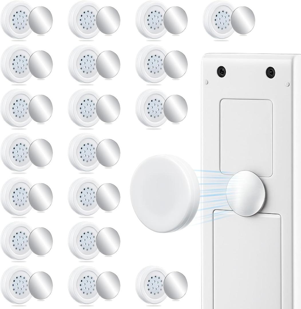 Tallew 24 Pcs Magnetic Remote Control Holder Wall Mount No Drill Self-adhesive Storage Organizer Wall Holder TV Remote Control Stand for Bed, Fan, Home Office TV and Air Conditioner Rv Accessories