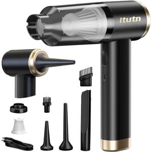 Car Vacuum Portable Cordless, 15000PA Powerful Suction, High Power, Mini Portable Vacuum for Car, Handheld Small Vacuum Cleaner & Air Duster for Home, Office, Desk,PC, Keyboard Cleaning