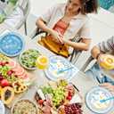 Beach Bachelorette Party Decorations - 96 Pcs Last Toast on The Coast Tableware Set, Disposable Blue Bachelorette Paper Plates Napkins Forks, Bridal Shower Decor Supplies, Serves 24 Guests