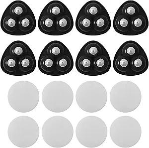 Appliance Casters  Furniture Sliders & Appliance Rollers for Kitchen, Coffee Machine, Blender, Oven  Helps Mom or Wife Easily Solve Countertop Sliding (Black, 8pcs)