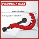 Teenyyou Heavy Duty Tubing Cutter for Plastic Pipe 1-7/8 to 4-1/2" Manual Aluminum Pipe Cutter Tool with Blade for Cutting Plastic PPR PE Tubes