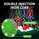Homwom Poker Chip Set - 500PCS Poker Chips with Aluminum Case, 11.5 Gram Chips for Texas Holdem Blackjack(500pcs)