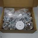 54 Pcs Mini Silver Disco Balls - Hanging Mirror Ornaments for Party, Wedding, Christmas Supplies
