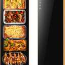 Electric Warming Tray (Extra Long 40x12), Warming Mat For Food with Thermostat & Full Surface Heating, Food Warmers For Parties Buffet & Gatherings, Temperature Adjustable Tempered Glass Warming Mat