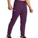 G Gradual Men's Sweatpants with Zipper Pockets Athletic Pants Traning Track Pants Joggers for Men Soccer, Running, Workout (Red, L)