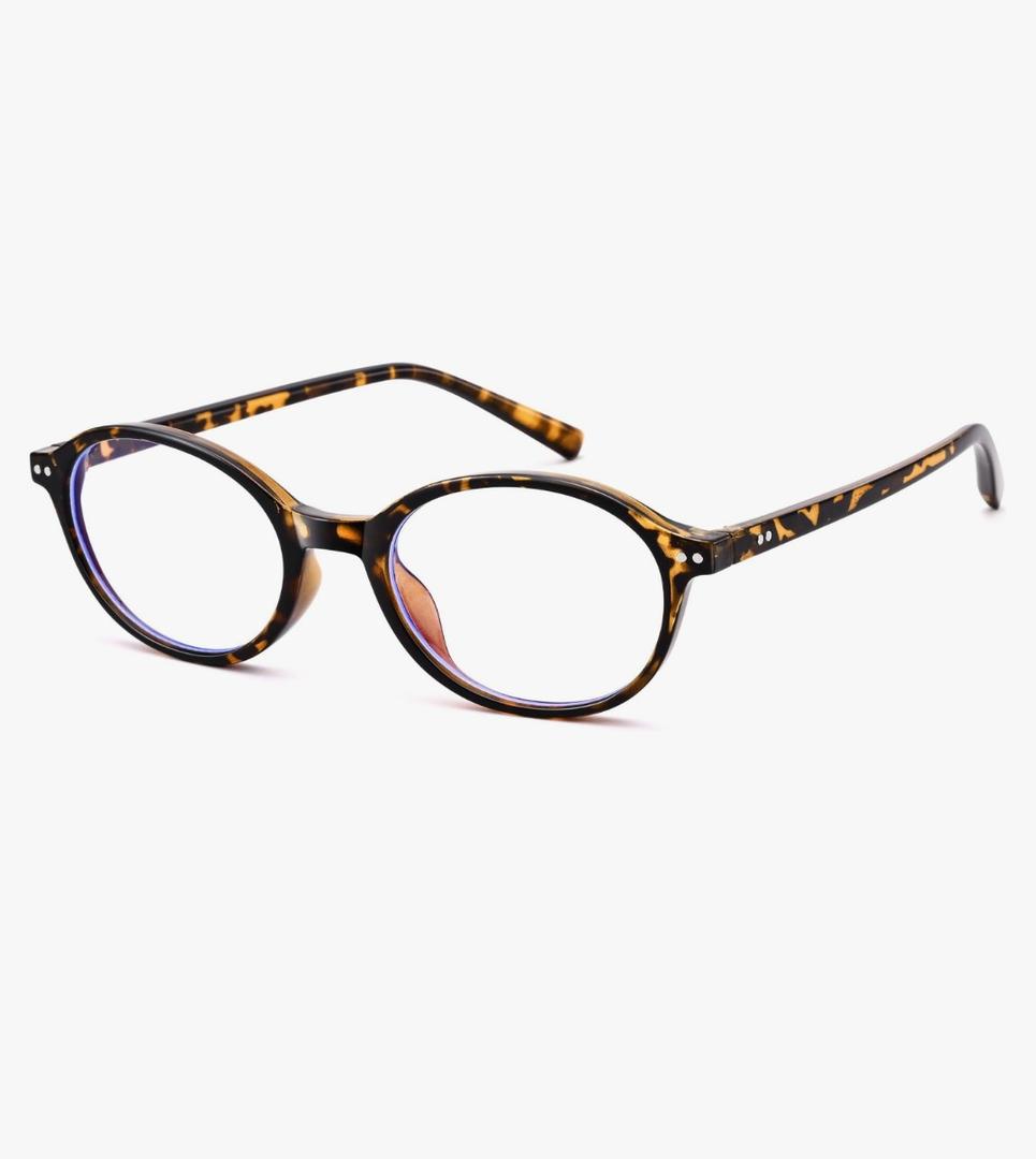 COASION Retro Oval Glasses for Women Men - Small Round Blue Light Blocking Glasses Vintage Nerd Eyeglasses