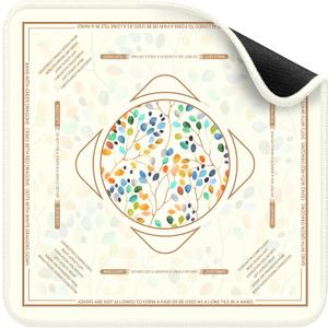 Deyimmei Mahjong Mat for Table - Non-Slip Mahjong Table Cover with Storage Pockets, Perfect Mahjong Accessories & Gifts for Women, Men, and Mahjong Enthusiasts (Golden Harmony)