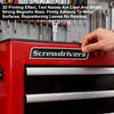 12 PCS Magnetic Tool Box Labels, Toolbox Labels Magnetic, General Tool Box Organize Accessories, Reusable Tags for Steel Toolboxes, Carts, Drawers, Cabinets & Workshop Storage (Red)