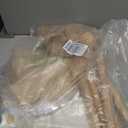 PrinceDeco Primitive Textured 100% Blackout Curtains for Bedroom/Living Room Noise Reducing Window Treatment Curtain Drapes, Burlap Fabric with White Liner,Ivory, 52x84 Inch (2 Panels)