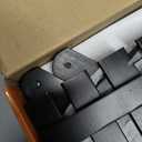 Gmtsl Bamboo Fruit Basket for Kitchen  3 Tier Fruit Bowl For Kitchen Counter, Large Fruit Holder With 2 Banana Hangers, Idea For Fruit and Vegetable Storage, Bread Basket, Snack Organizer(BLACK)