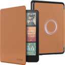 CoBak Magnetic Case for 7" Kindle Paperwhite 12th Gen 2024 and Kindle Colorsoft - Compatible with iPhone MagSafe, for Samsung/Belkin/Anker Wireless Charging Pads, Lightweight, Auto Sleep Wake (Mag Ring Brown)