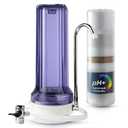 iSpring CT10-CL 7-Stage Countertop Water Filter System, pH-Balanced, Reduces Heavy Metals, VOCs, Chloramines, Lead, Bad Odor, and Chlorine, Up to 12 Months, 2.5" x 10", Clear (Filter Included)
