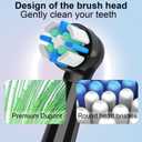 iO Replacement Heads Compatible with Oral b iO 2/3/4/5/6/7/8/9/10 Series Electric Toothbrush,Gum Care Toothbrush Head Compatible with Oralb iO Replacement Heads,10PCS Black
