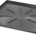 Camco 20784 Low Profile Washing Machine Drain Pan with PVC Fitting, 30 -Inch x 34 -Inch, Graphite - Protects Your Floors from Washing Machine Leaks - Easy to Use