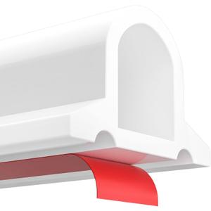 98 Inch Collapsible Shower Threshold Water Dam, Ideal for Wheelchair Accessible Silicone Shower Barrier Water Stopper Retention System Dry and Wet Separation for ADA Shower Bathroom (6ft) (White)