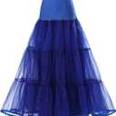 WOWBRIDAL Women's Ankle Length Petticoats Wedding Slips Large