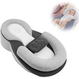 Bassinet Pilow wih Safety Strap, Bassinet Snuggle Bed Adjustable Wedge Lounger