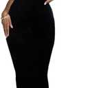 Women's Summer Long Bodycon Dress - Casual Basic Club Party Sleeveless Tank Sheath Dresses (Black, M)