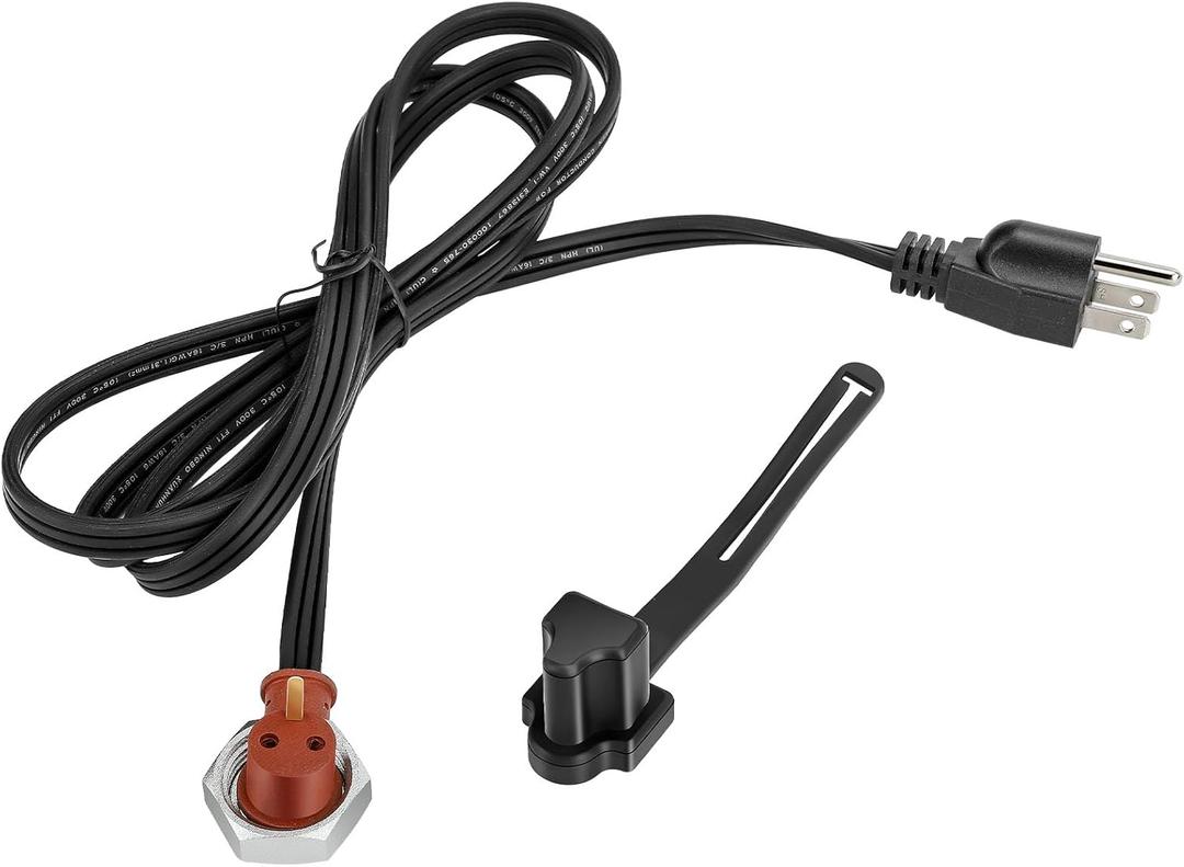 120V Engine Block Heater Cord 251919 with Cap for Ford Powerstroke Diesel E350 450 550 F250 F350 F450 F550 Dodge Ram 2500 3500 Cummins Diesel 5.9 6.7L Heavy Duty Immersion Heaters 6 Feet