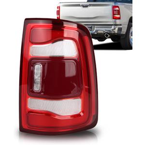 LED Taillights Assembly Compatible With 2019 2023 RAM 2500 Tail Lightsred bezel trim w/o Blind Spot No blind spot function 68361716AD (Red Bezel, Right Passenger Side)