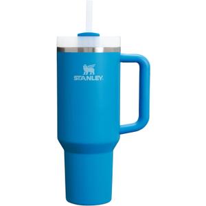 Stanley Quencher H2.0 Tumbler with Handle and Straw 40 oz | Flowstate 3-Position Lid | Cup Holder Compatible for Travel | Insulated Stainless Steel Cup | BPA-Free | Azure (40 Ounces)