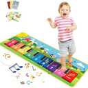 FOKI Floor Piano Mat for Toddlers, Baby Kid Sensory Educational Dancing Keyboard Carpet Animal Sounds Blanket Touch Playmat Musical Mats Birthday Toddler Toys for 1 2 3 4 5 Year Old Boy Girl Gifts