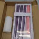 Mumufy 6 Pcs Advent Candle Holder Set Nativity Christmas Centerpiece Religious Decorations Rustic Wooden Advent Candlestick Holders with Purple Pink Taper Candles for Thanksgiving Christmas Nativity