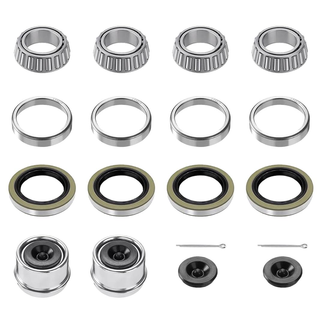 2 Sets Trailer Wheel Bearing Kits L44649 L44610 for 2000-2200 lb Axles