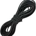 ZUSHALLMY 1/8-inch (3 mm) Round Black Elastic Cord – 11 Yards – Stretch Shock Cord, Bungee Rope, Black Elastic String Cord for Sewing, Craft, DIY, Mask, Drawstring