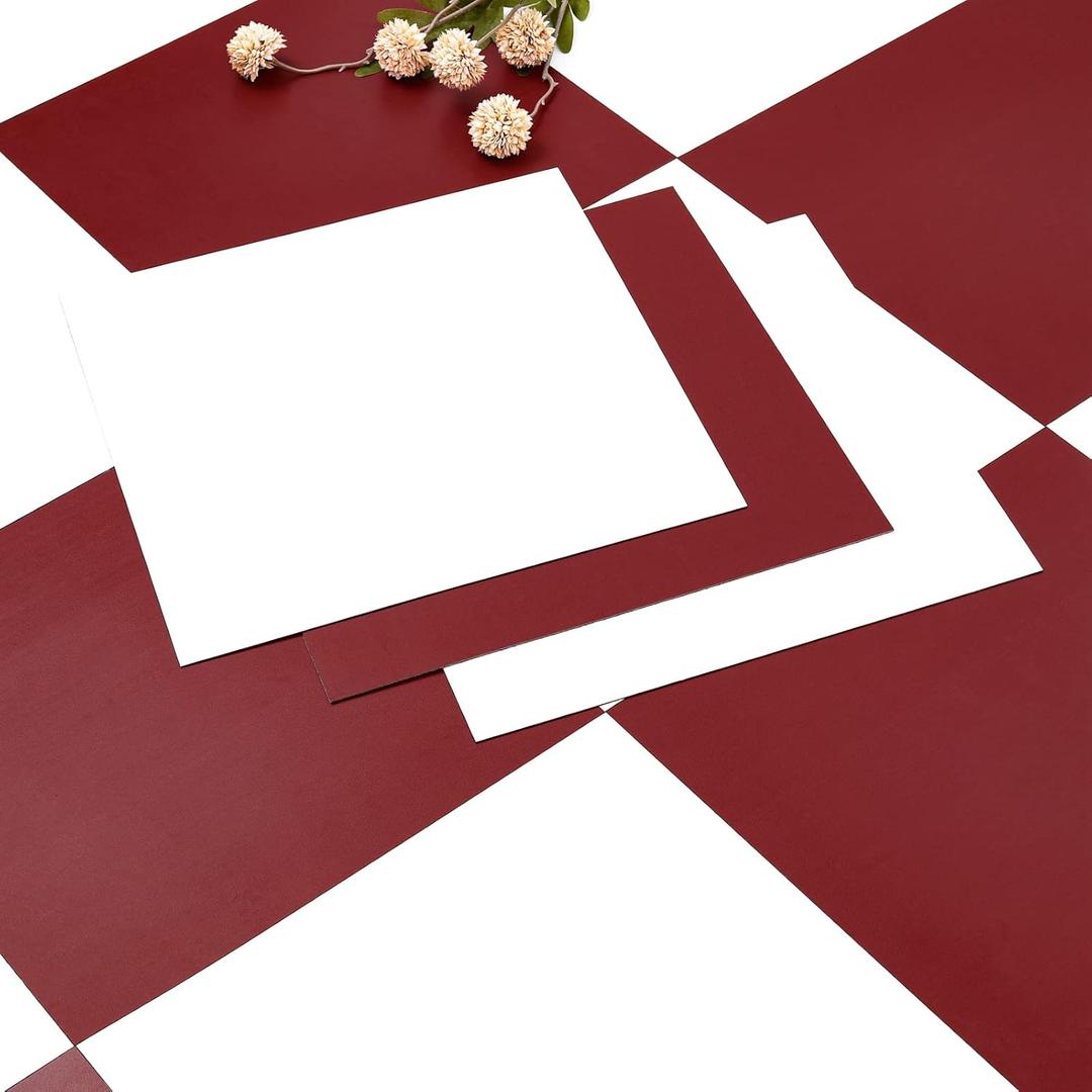 Alow Peel and Stick Floor Tile,Vinyl Flooring Red Checkered Floor Tile 12in12in.DIY Flooring for Dining Room,Bathroom and Kitchen, (10 PCS, 5 Pieces Each in red and White)