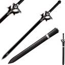 Fort Carbon Steel SAO Sword - Real Metal Handmade Cosplay Kirito Sword - Dark Repulsor/Black Elucidator/Blue Rose