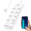 2 Prong Smart Power Strip, 1200J Surge Protector, Yozisital 2 Prong to 3 Prong Outlet Adapter, 5FT Flat Plug Extension Cord with 8 Outlets 4 USB Ports for Home Office
