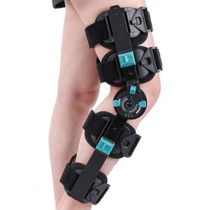 Hinged Rom Knee Brace, Adjustable Post Op Knee Immobilizer for Recovery Stabilization, ACL, MCL and PCL Injury, Medical Orthopedic Support Stabilizer After Surgery for Left and Right Leg