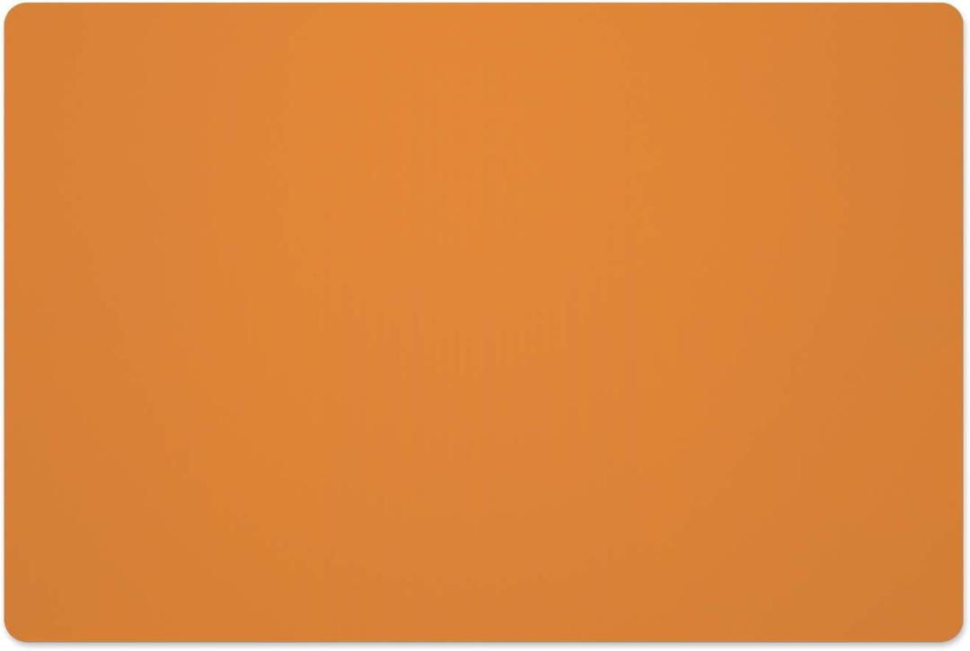 Silicone Placemats, Food-Grade Non-Slip Waterproof, Dining, Stain Resistant, Countertop Protector, Kitchen Counter Mat, Heat Resistant, Baking mat Dishwasher Safe (23.6"15.7"-1pack, Orange)