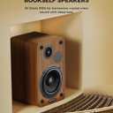 Active Bookshelf Speakers 36W RMS - BT 5.4 Wireless Speaker with 5 Inch Woofer, Silk Dome Tweeter PC Speakers - USB Digital Audio Studio Monitors Bass & Treble Adjust AUX Input for Record Player TV